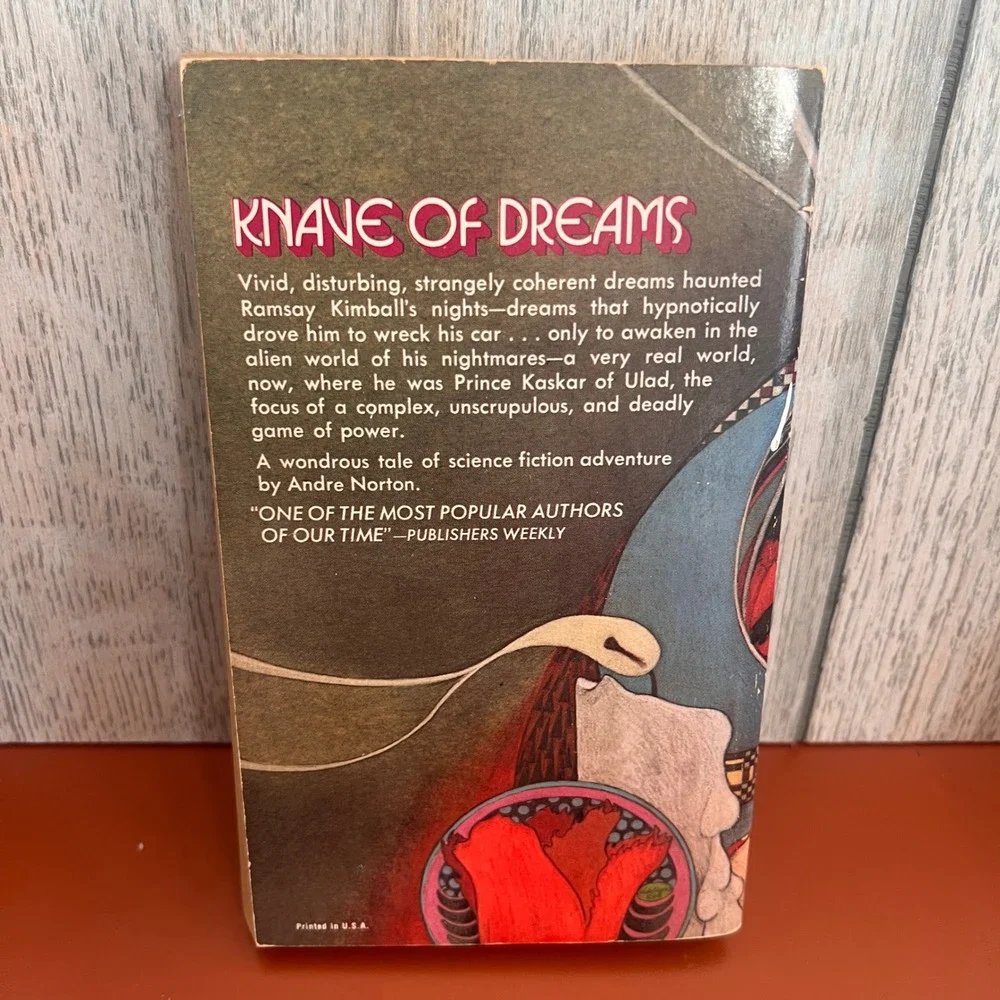 Andre Norton Knave of Dreams 1975 First Paperback Ace Books 45000 Sci-Fi Novel
